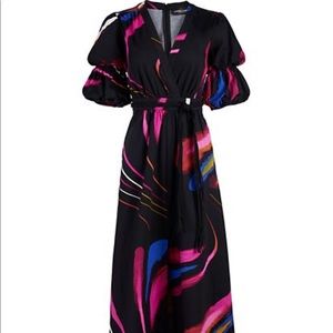 Puff sleeve maxi dress